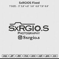 SxRGIOS Fixed Embroidery File 6 size