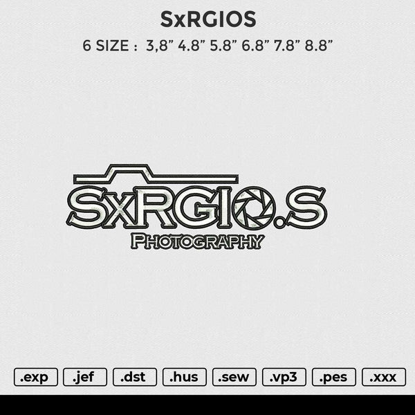 SxRGIOS Embroidery File 6 size