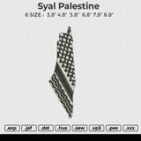 Syal Palestine Embroidery File 6 size