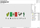 TAMAULIPAS Embroidery File 6 size