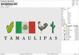 TAMAULIPAS Embroidery File 6 size