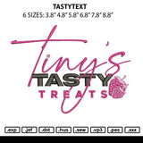 Tastytext Embroidery File 6 sizes