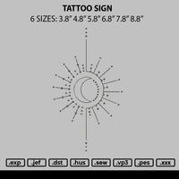 Tattoo Sign 01 Embroidery File 6 sizes