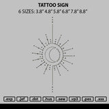 Tattoo Sign 01 Embroidery File 6 sizes