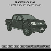 Black Truck 2105 Embroidery File 6 sizes