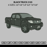 Black Truck 2105 Embroidery File 6 sizes