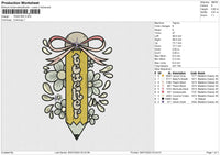 TEACHER Embroidery File 6 size