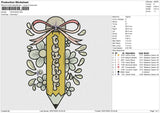 TEACHER Embroidery File 6 size