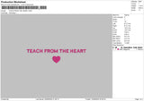 Teachtext 02 Embroidery File 6 sizes