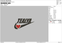 Tealyatext Embroidery File 6 sizes