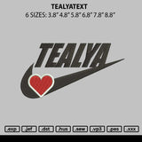 Tealyatext Embroidery File 6 sizes