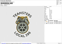 TEAMSTERS Embroidery File 6 sizes