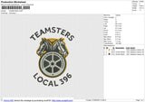 TEAMSTERS Embroidery File 6 sizes