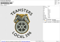 TEAMSTERS Embroidery File 6 sizes