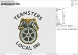 TEAMSTERS 886 Embroidery File 6 sizes