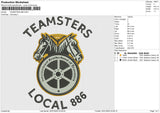 TEAMSTERS 886 Embroidery File 6 sizes