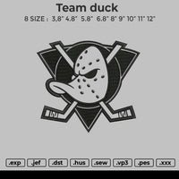 Team Duck Embroidery