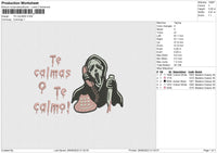 TE CALMAS Embroidery File 6 size