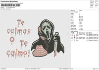 TE CALMAS Embroidery File 6 size