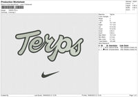 TERPS Embroidery File 6 size