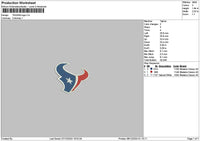 Texans0812 Embroidery File 6 sizes