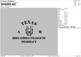 Texastext 1310 Embroidery File 6 sizes