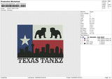 TEXAS TANKZ Embroidery File 6 size
