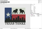 TEXAS TANKZ Embroidery File 6 size