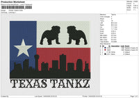 TEXAS TANKZ Embroidery File 6 size