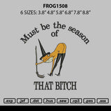 Frog1508 Embroidery File 6 sizes