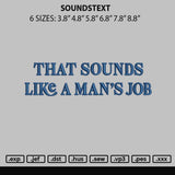 Soundstext Embroidery File 6 sizes