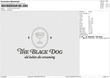 THE BLACK DOG Embroidery File 6 size