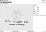 THE BLACK DOG Embroidery File 6 size