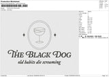 THE BLACK DOG Embroidery File 6 size