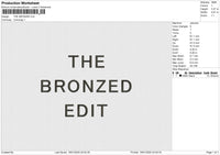 THE BRONZED Embroidery File 4 size