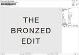THE BRONZED Embroidery File 4 size
