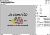 Cheetatext Embroidery File 6 sizes
