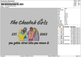 Cheetatext Embroidery File 6 sizes