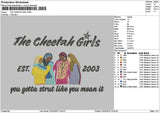 Cheetatext Embroidery File 6 sizes