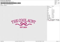 THE COOL AUNT 300125 Embroidery File 6 sizes