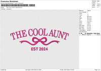 THE COOL AUNT 300125 Embroidery File 6 sizes