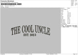 Uncletext Embroidery File 6 sizes