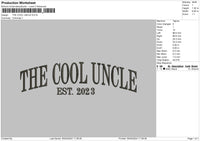 Uncletext Embroidery File 6 sizes