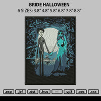 Bride Halloween Embroidery File 6 sizes