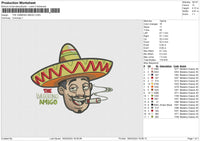 THE DABBING AMIGO Embroidery File 6 size