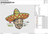 THE DABBING AMIGO Embroidery File 6 size