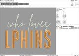 Dolphinstext 2Parts Embroidery File 2 size