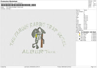 THE FAMOUS RABBIT Embroidery File 6 size