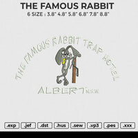 THE FAMOUS RABBIT Embroidery File 6 size