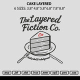 Cake Layered Embroidery File 6 sizes